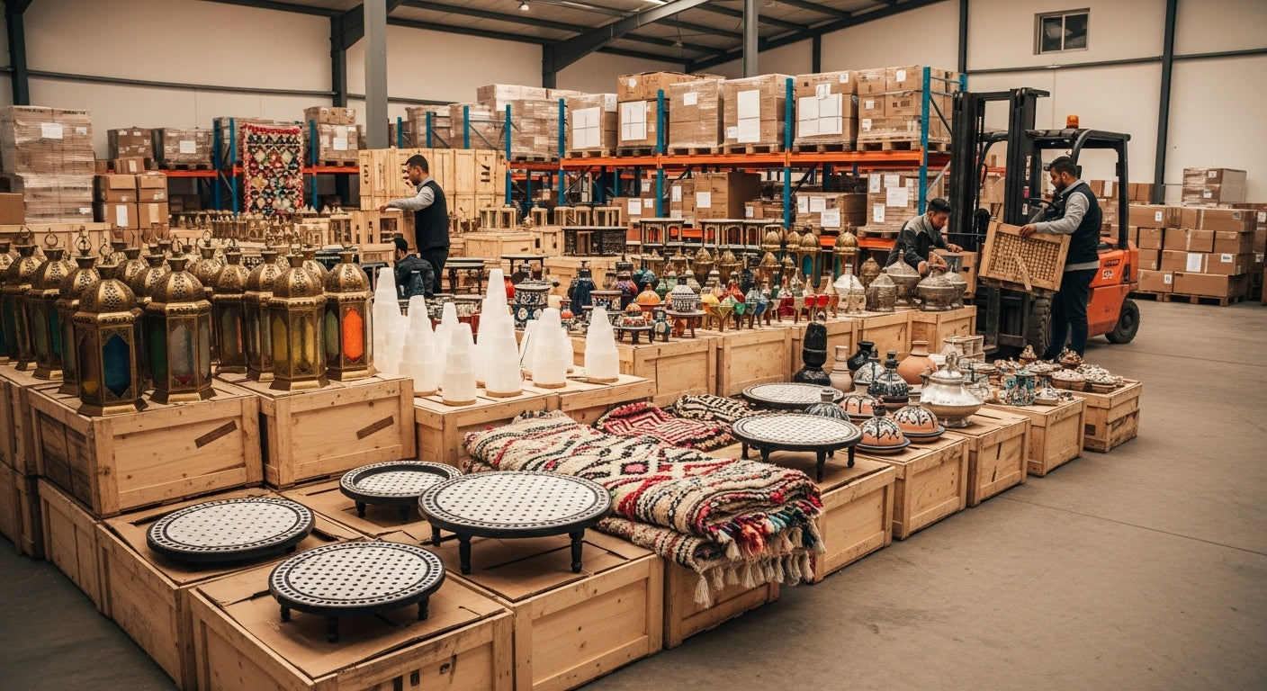 Partner with us for authentic Moroccan wholesale products. Ideal for retailers, designers, and large-scale buyers, our wholesale program provides access to curated artisanal goods, professional service, and efficient international shipping.